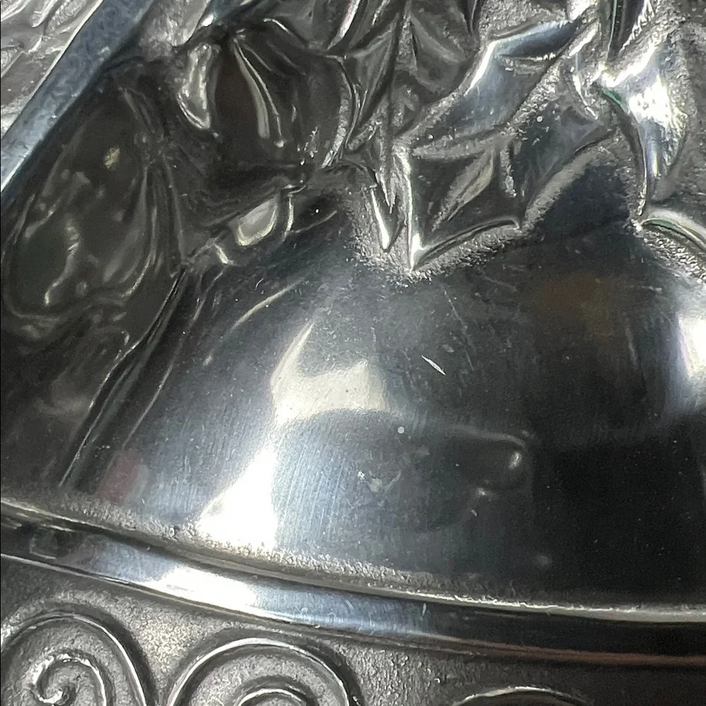 🎄 Wilton Armetale Silver Bell Shaped Holiday Tray – Decorative Serving Dish